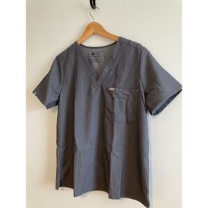 Figs Technical Single Front Pocket Scrub Top Size L